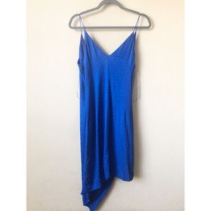 Asymmetrical Blue Cheetah Dress